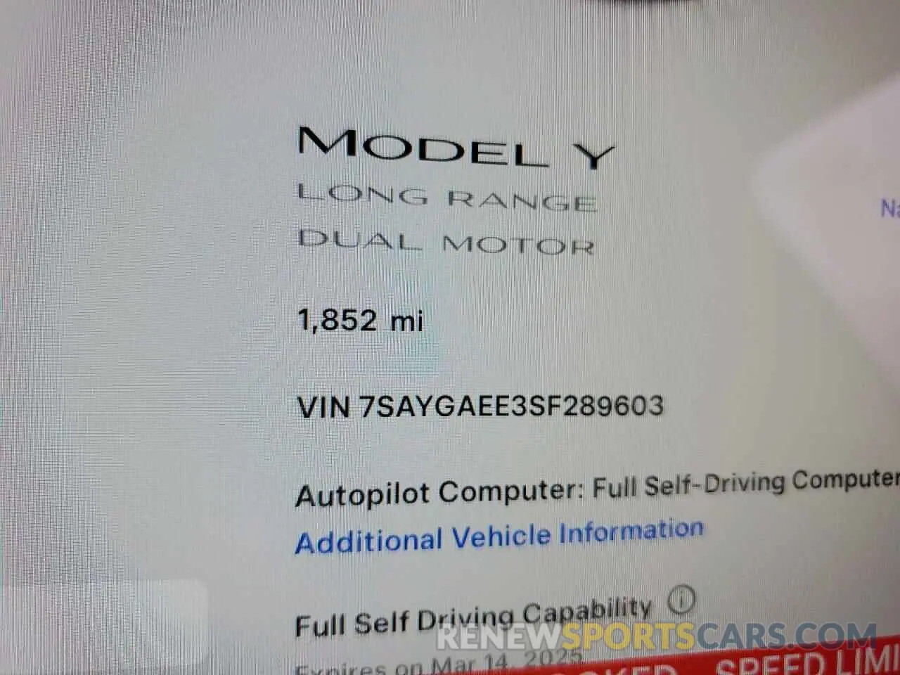 9 Photograph of a damaged car 7SAYGAEE3SF289603 TESLA MODEL Y 2025