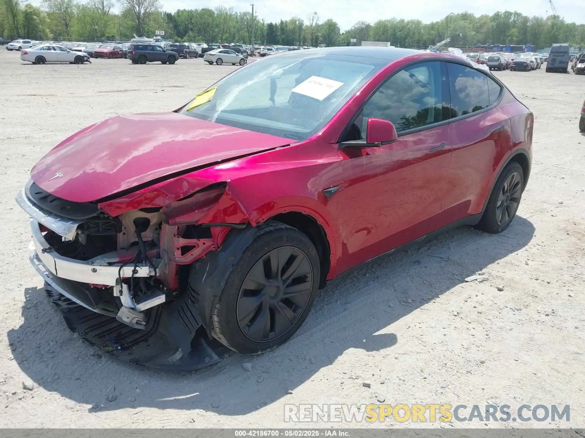 2 Photograph of a damaged car 7SAYGAEE8SF265863 TESLA MODEL Y 2025