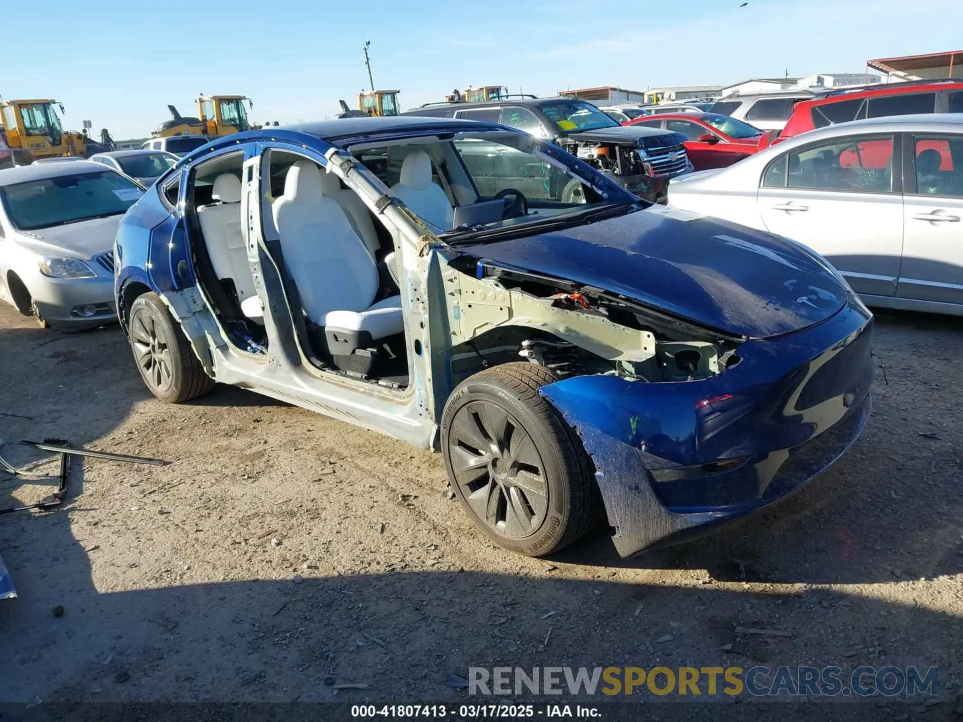 1 Photograph of a damaged car 7SAYGDED5SA374626 TESLA MODEL Y 2025