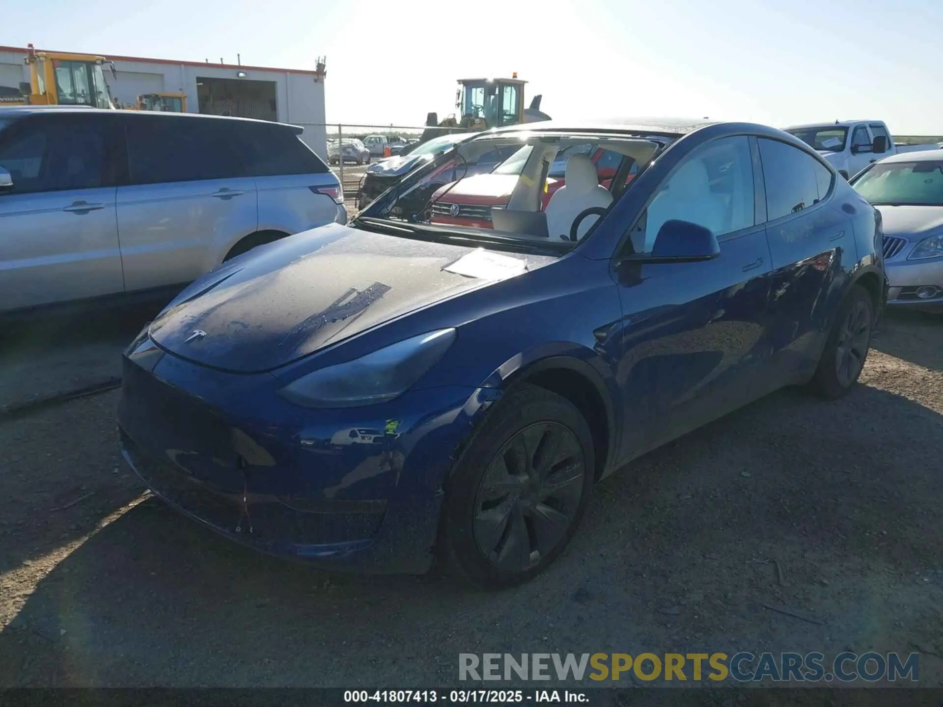 2 Photograph of a damaged car 7SAYGDED5SA374626 TESLA MODEL Y 2025