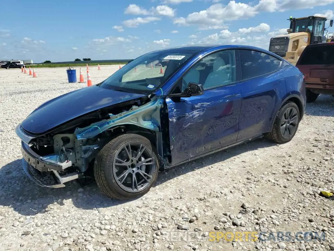 1 Photograph of a damaged car 7SAYGDED6SA374456 TESLA MODEL Y 2025