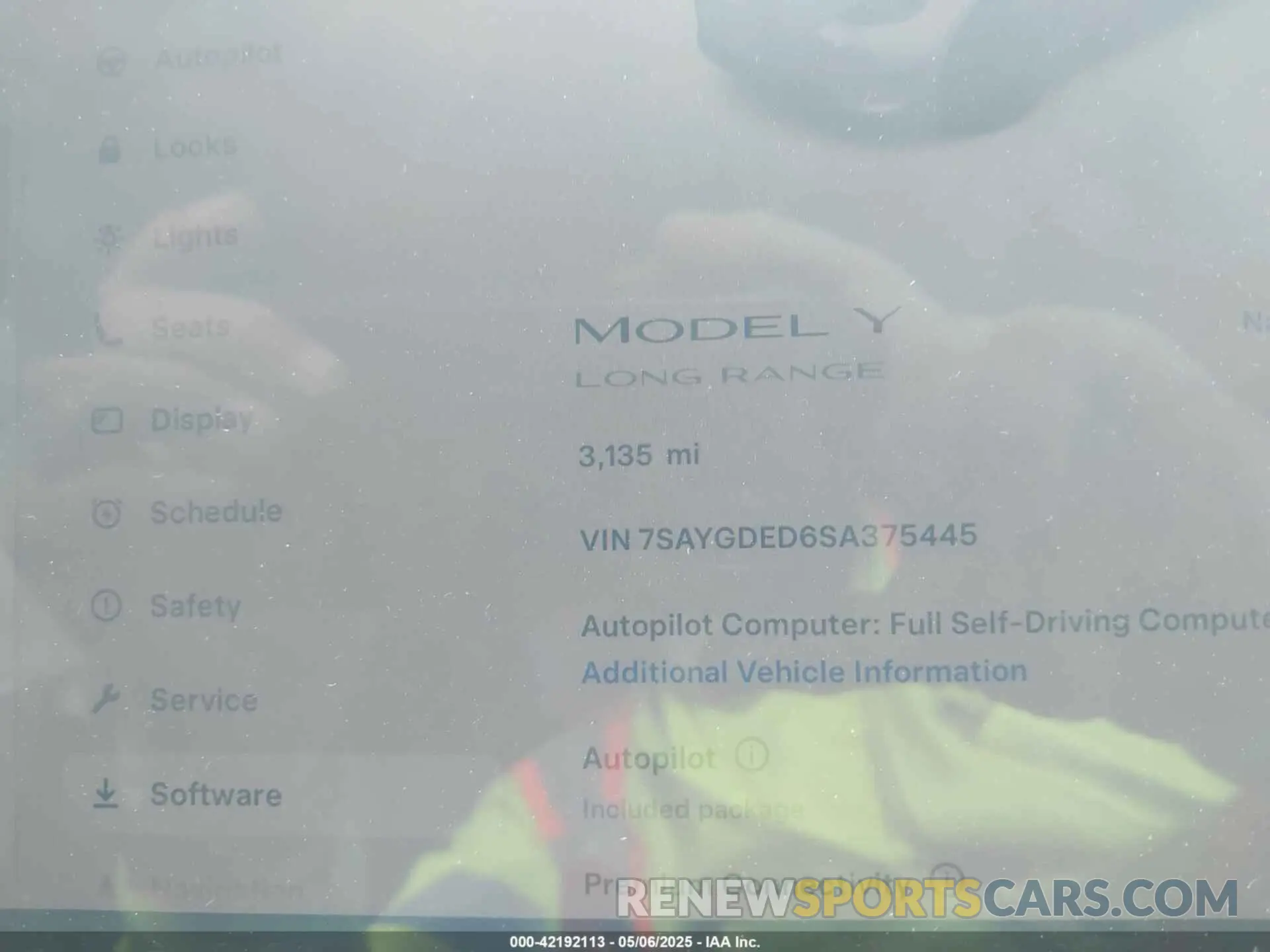 7 Photograph of a damaged car 7SAYGDED6SA375445 TESLA MODEL Y 2025