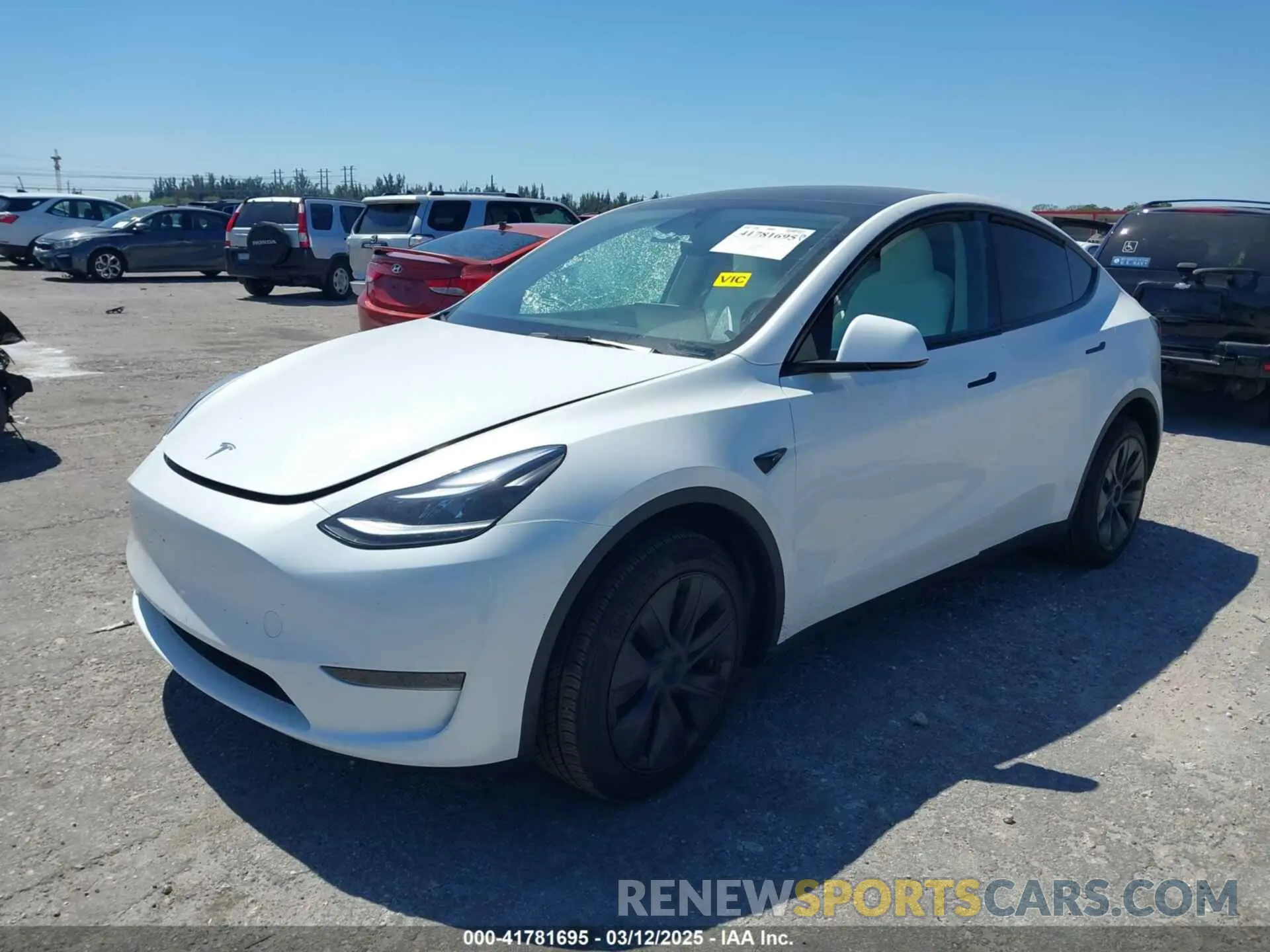2 Photograph of a damaged car 7SAYGDED6SF234278 TESLA MODEL Y 2025