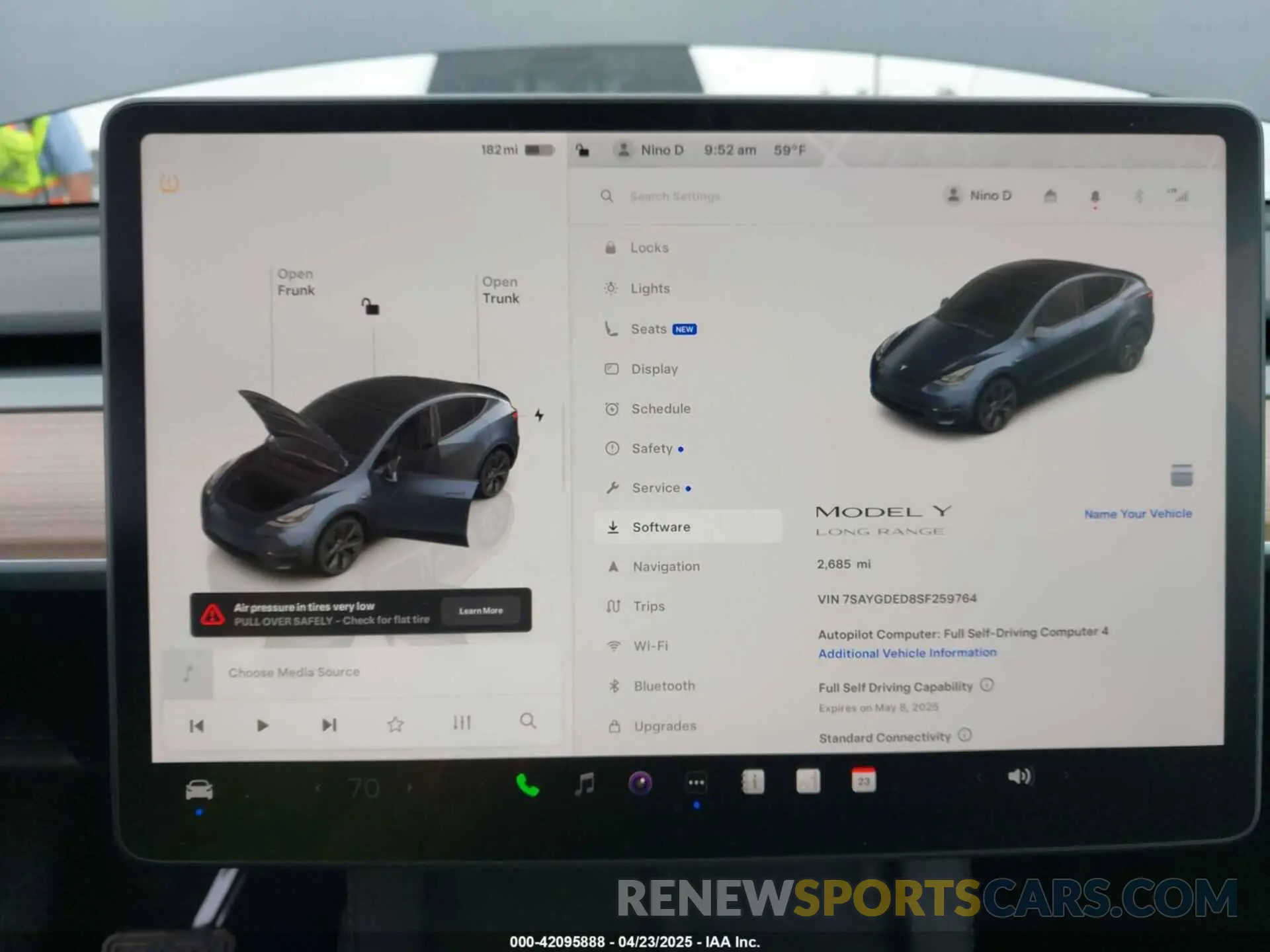 7 Photograph of a damaged car 7SAYGDED8SF259764 TESLA MODEL Y 2025