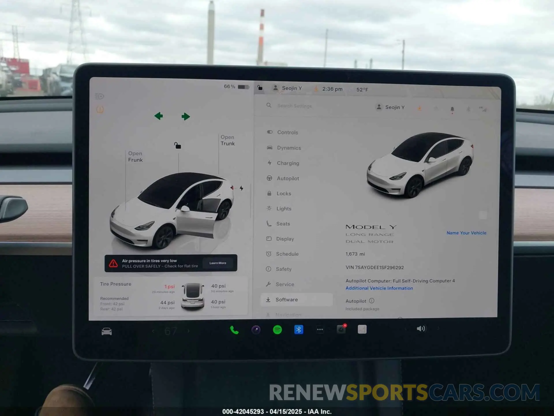 7 Photograph of a damaged car 7SAYGDEE1SF296292 TESLA MODEL Y 2025