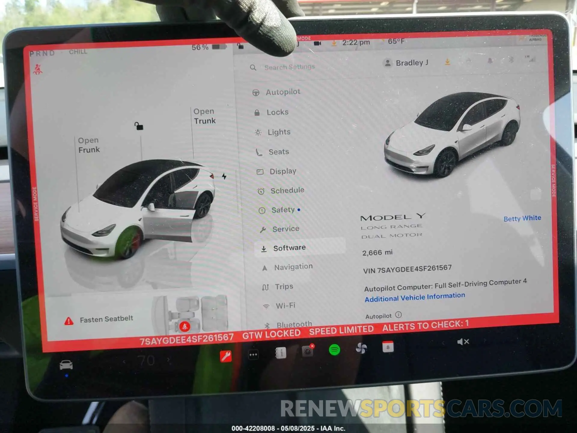 7 Photograph of a damaged car 7SAYGDEE4SF261567 TESLA MODEL Y 2025