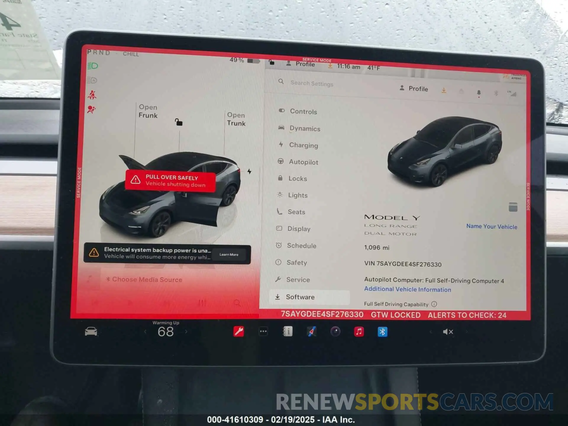 7 Photograph of a damaged car 7SAYGDEE4SF276330 TESLA MODEL Y 2025