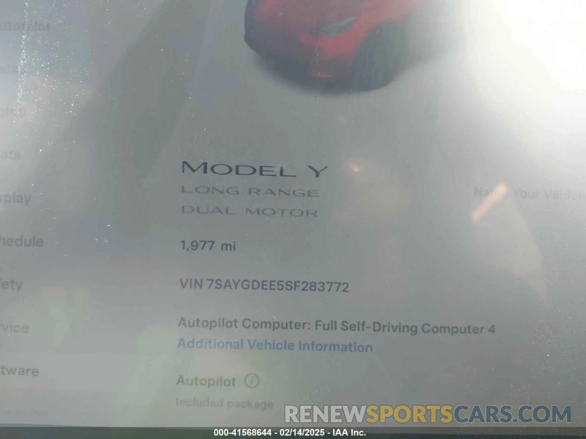 12 Photograph of a damaged car 7SAYGDEE5SF283772 TESLA MODEL Y 2025