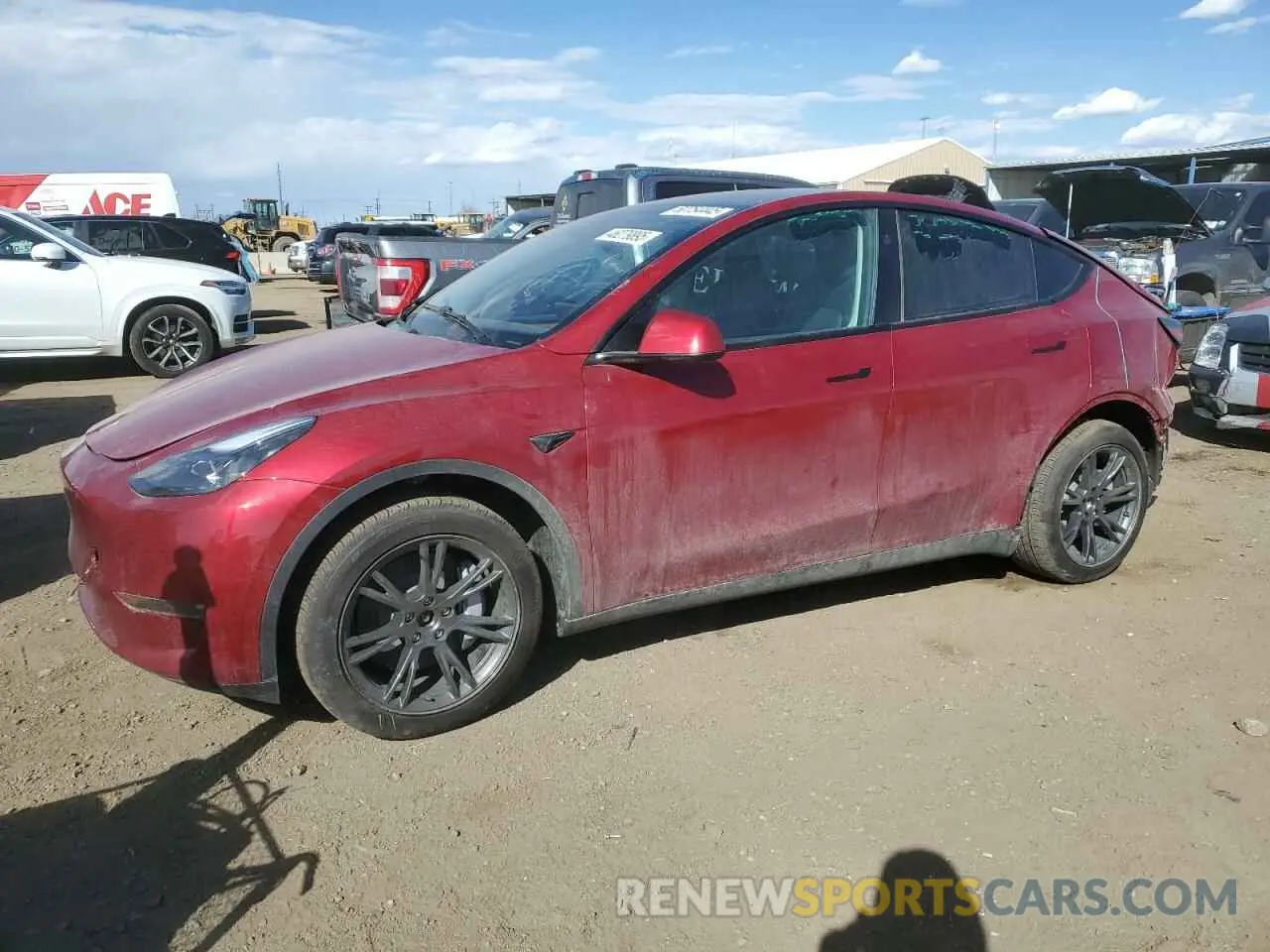 1 Photograph of a damaged car 7SAYGDEE7SF286737 TESLA MODEL Y 2025