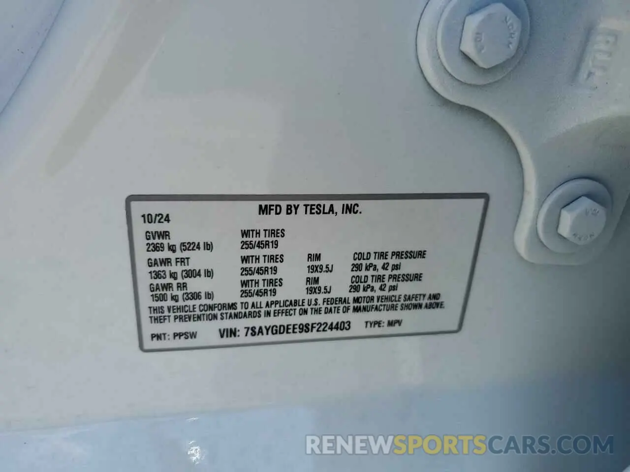 13 Photograph of a damaged car 7SAYGDEE9SF224403 TESLA MODEL Y 2025