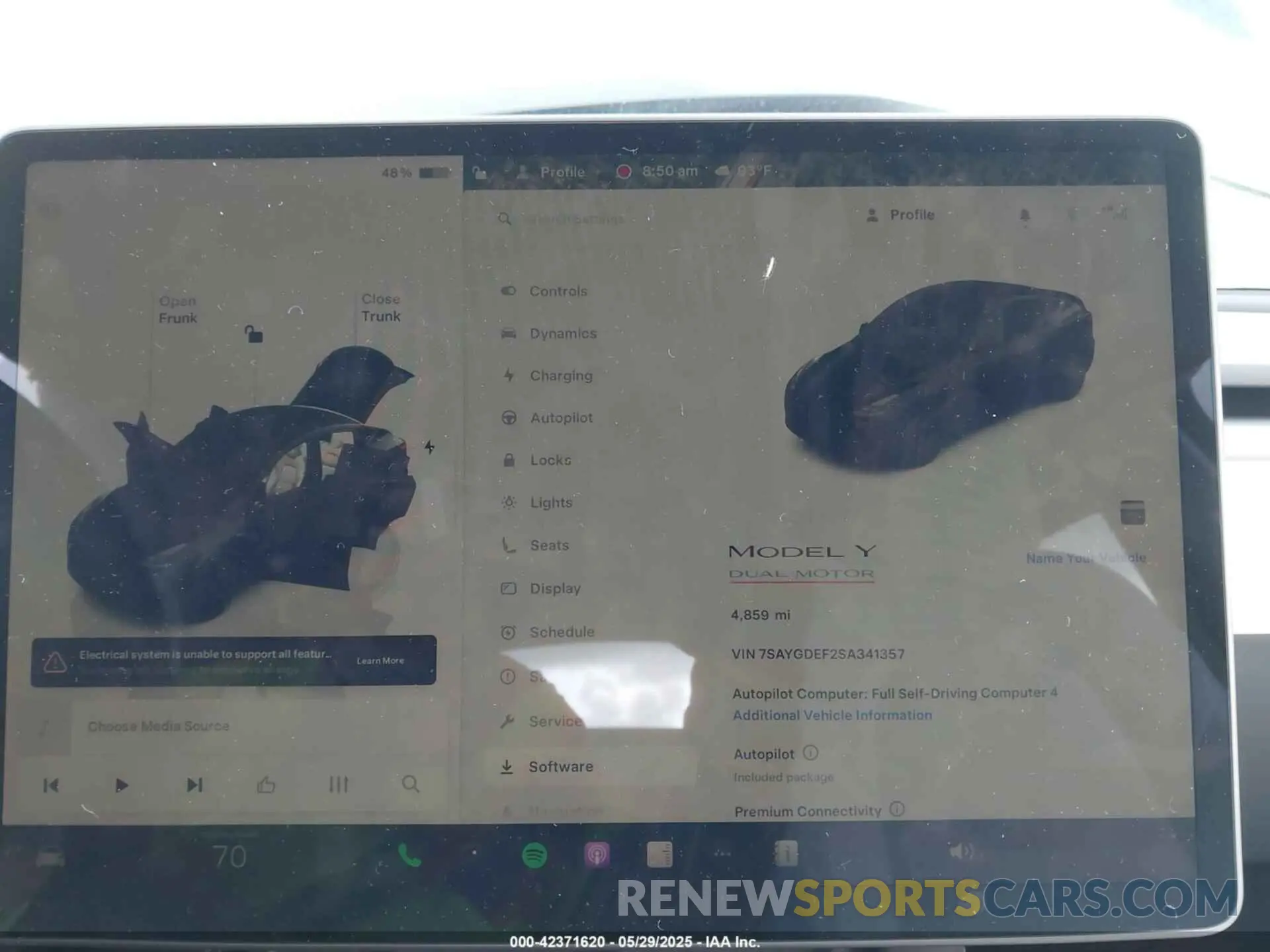 7 Photograph of a damaged car 7SAYGDEF2SA341357 TESLA MODEL Y 2025