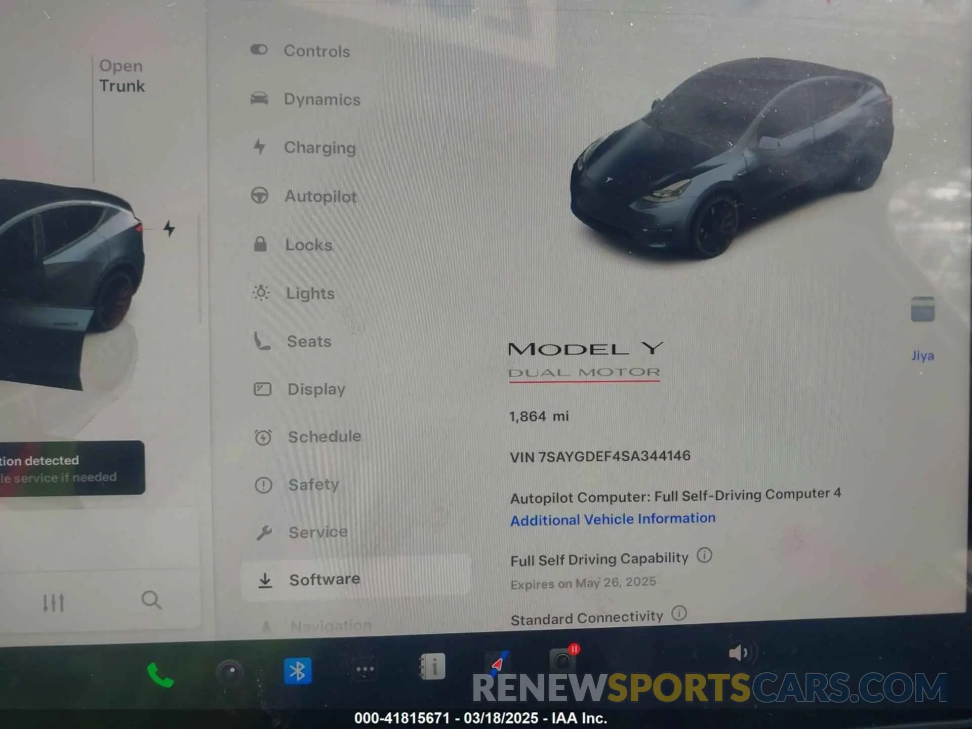 18 Photograph of a damaged car 7SAYGDEF4SA344146 TESLA MODEL Y 2025