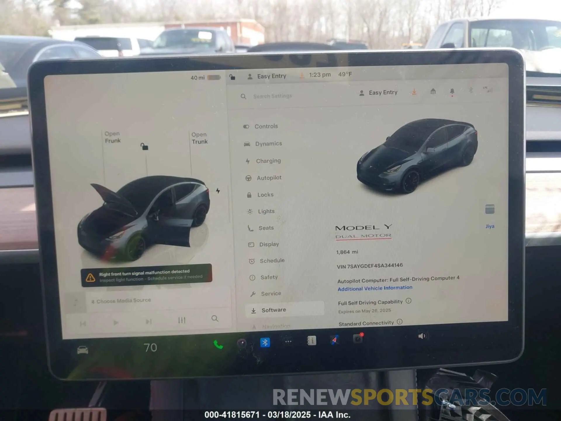 7 Photograph of a damaged car 7SAYGDEF4SA344146 TESLA MODEL Y 2025