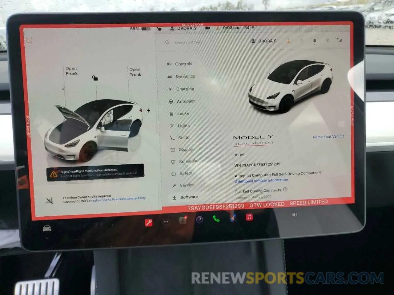 9 Photograph of a damaged car 7SAYGDEF9SF251299 TESLA MODEL Y 2025
