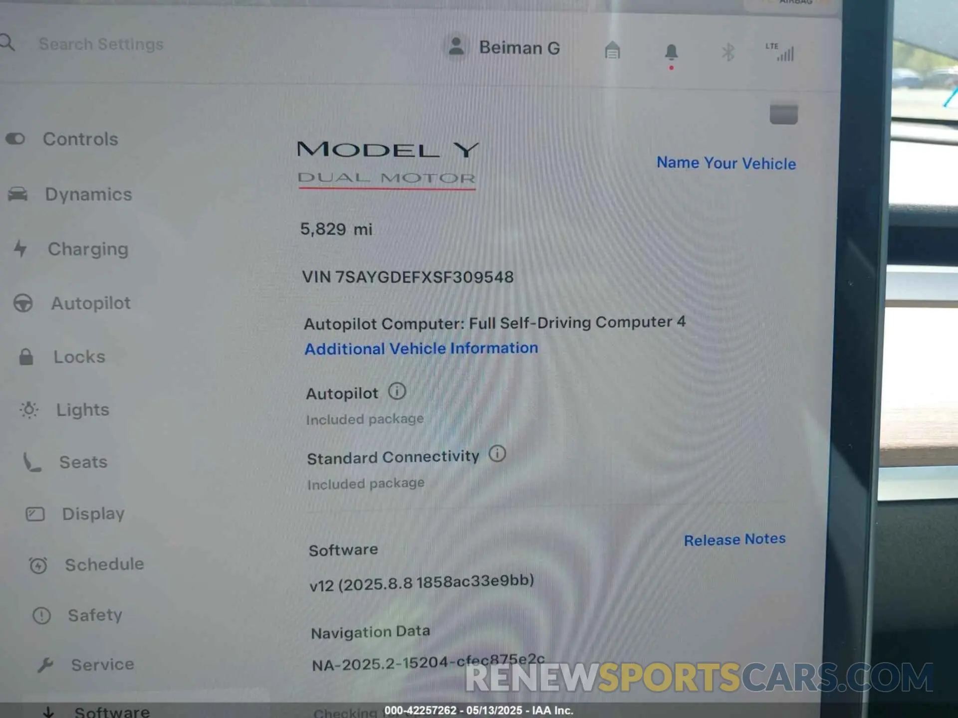7 Photograph of a damaged car 7SAYGDEFXSF309548 TESLA MODEL Y 2025