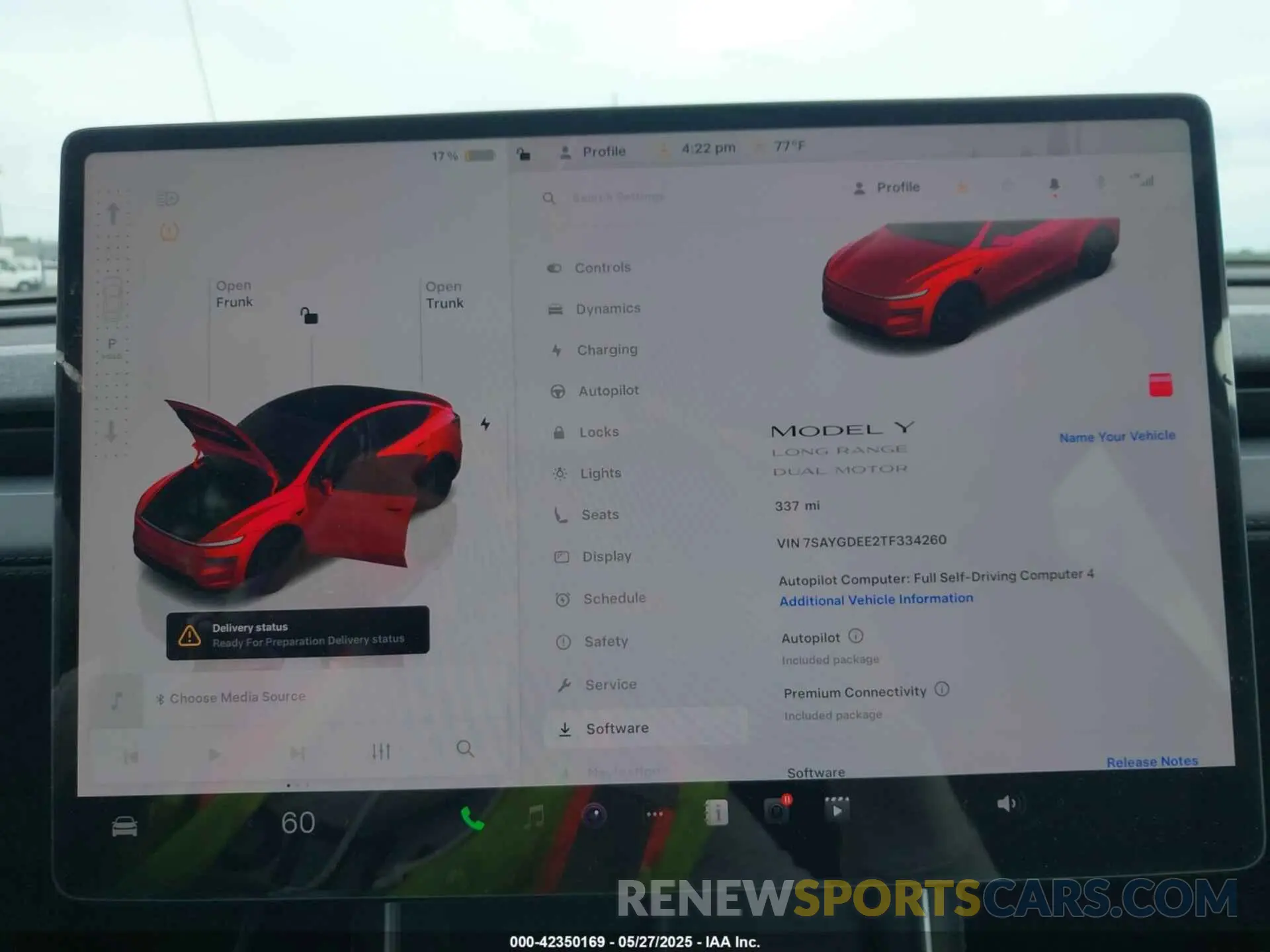7 Photograph of a damaged car 7SAYGDEE2TF334260 TESLA MODEL Y 2026