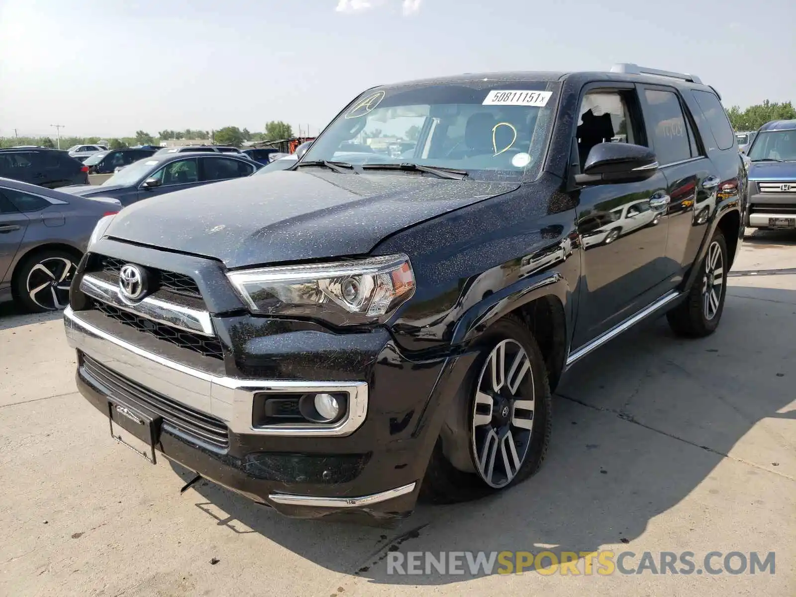 2 Photograph of a damaged car JTEBU5JR0K5658944 TOYOTA 4RUNNER 2019