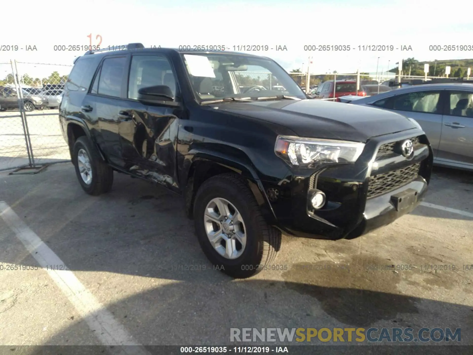 1 Photograph of a damaged car JTEBU5JR0K5677106 TOYOTA 4RUNNER 2019