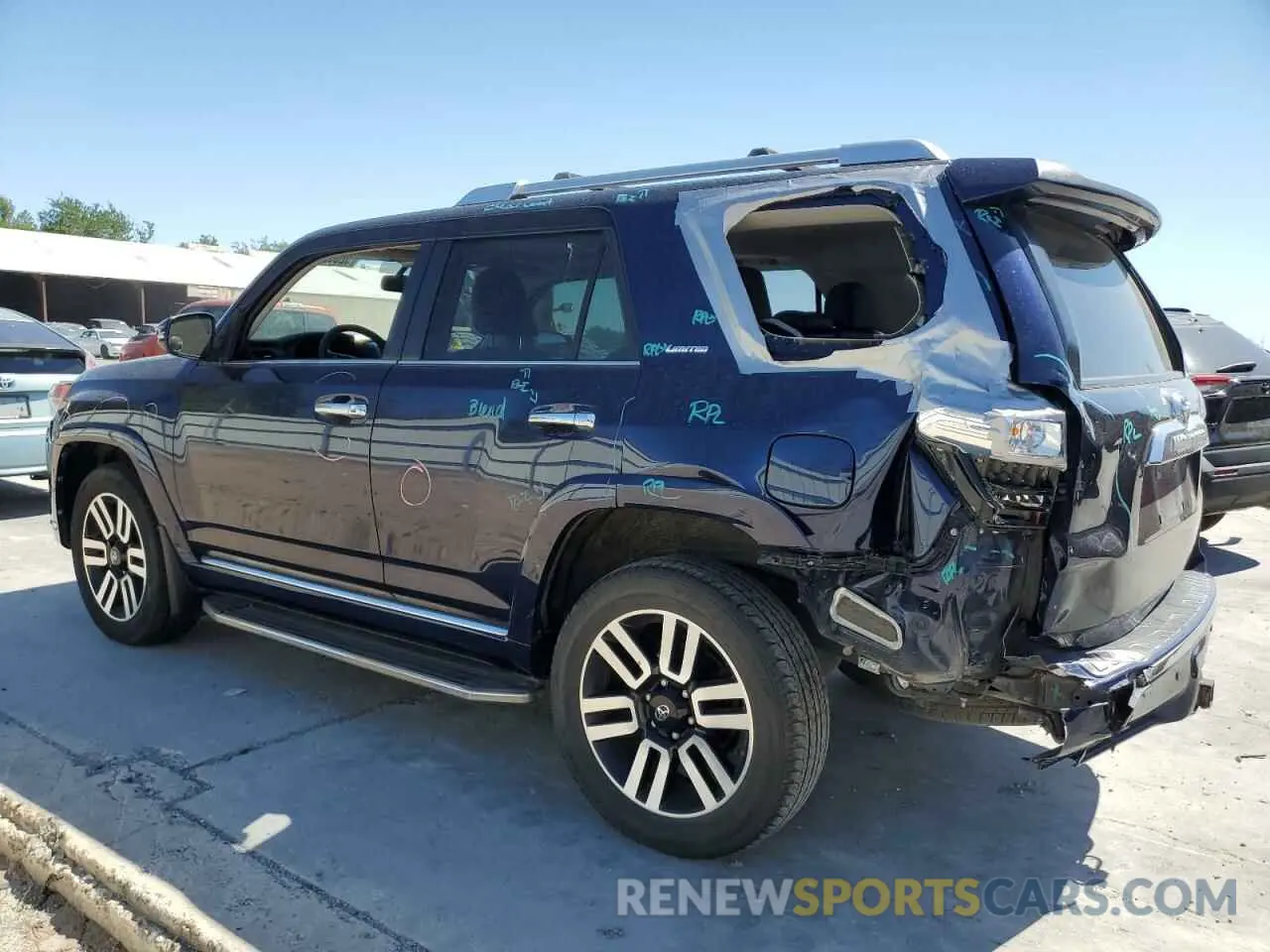 2 Photograph of a damaged car JTEBU5JR0K5701212 TOYOTA 4RUNNER 2019