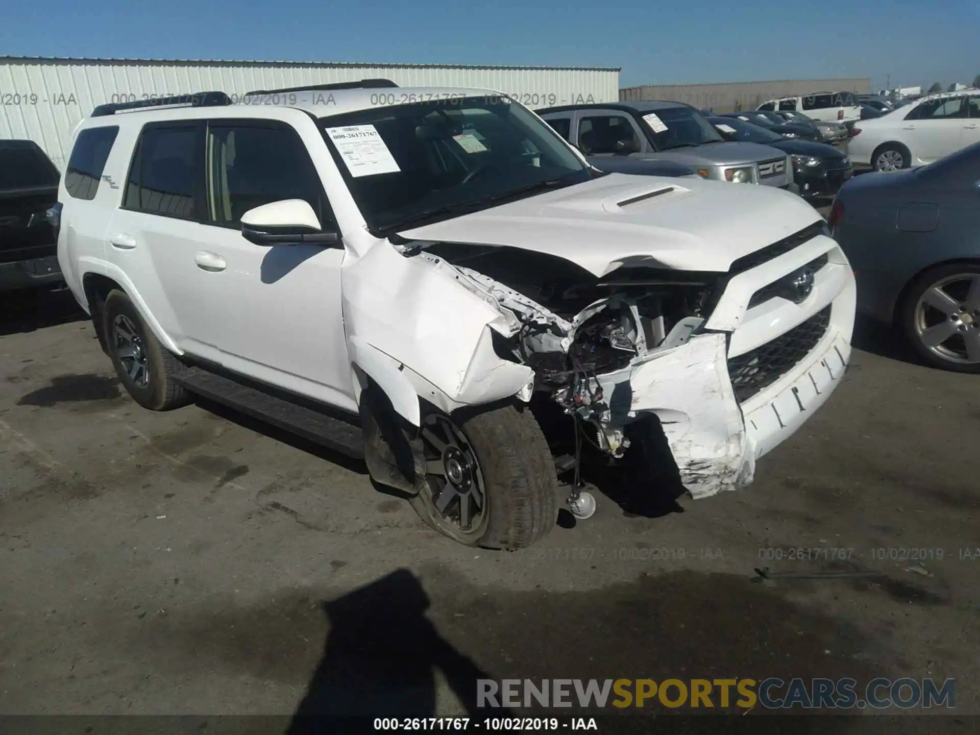 1 Photograph of a damaged car JTEBU5JR1K5655888 TOYOTA 4RUNNER 2019