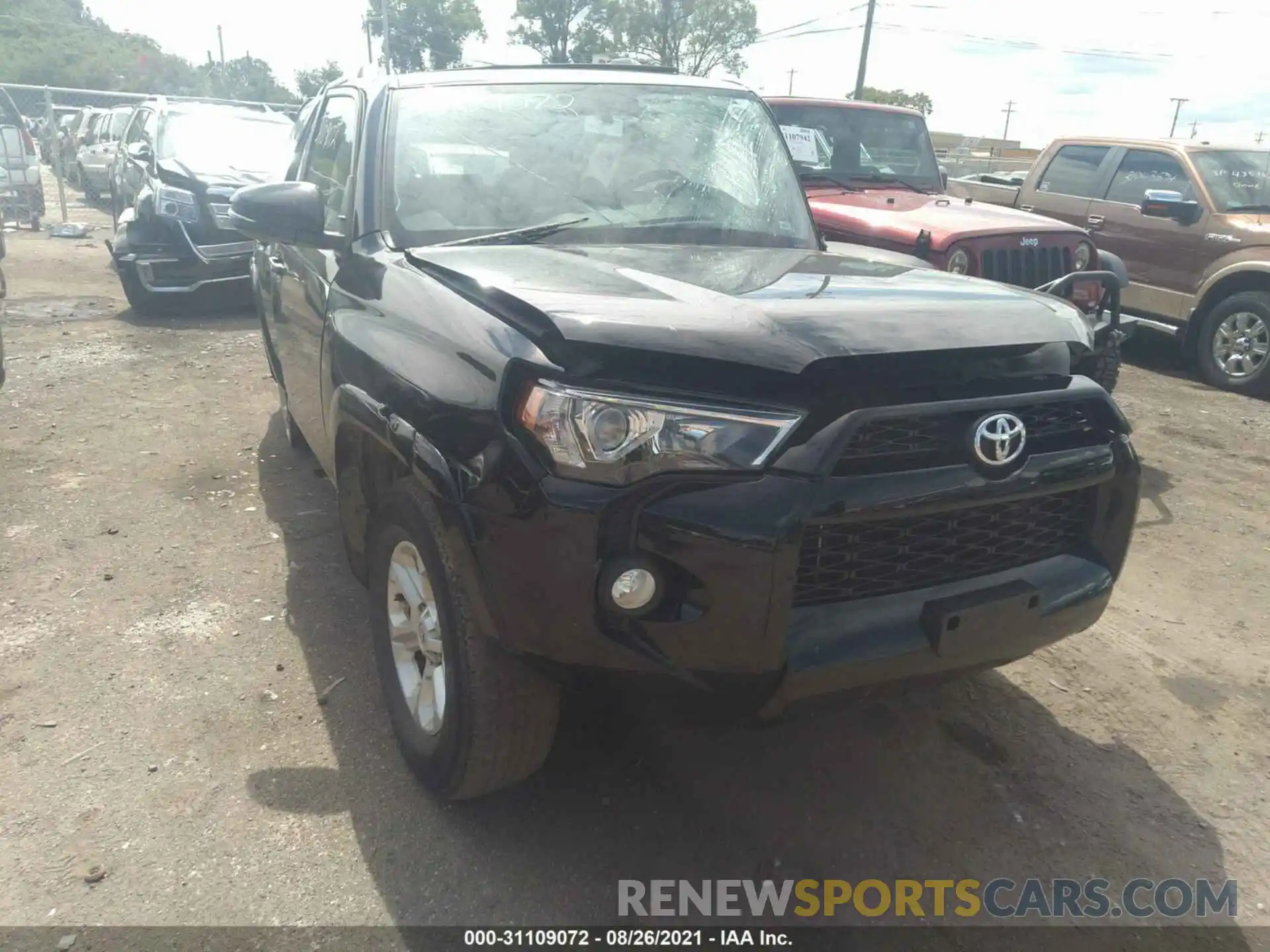 1 Photograph of a damaged car JTEBU5JR2K5697017 TOYOTA 4RUNNER 2019