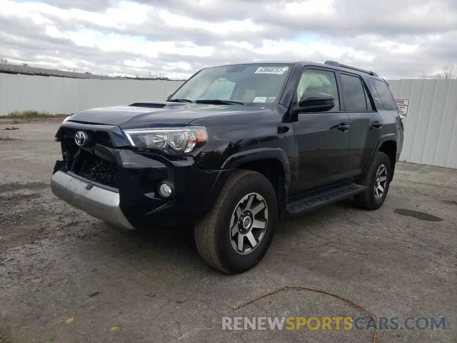 2 Photograph of a damaged car JTEBU5JR2K5731165 TOYOTA 4RUNNER 2019