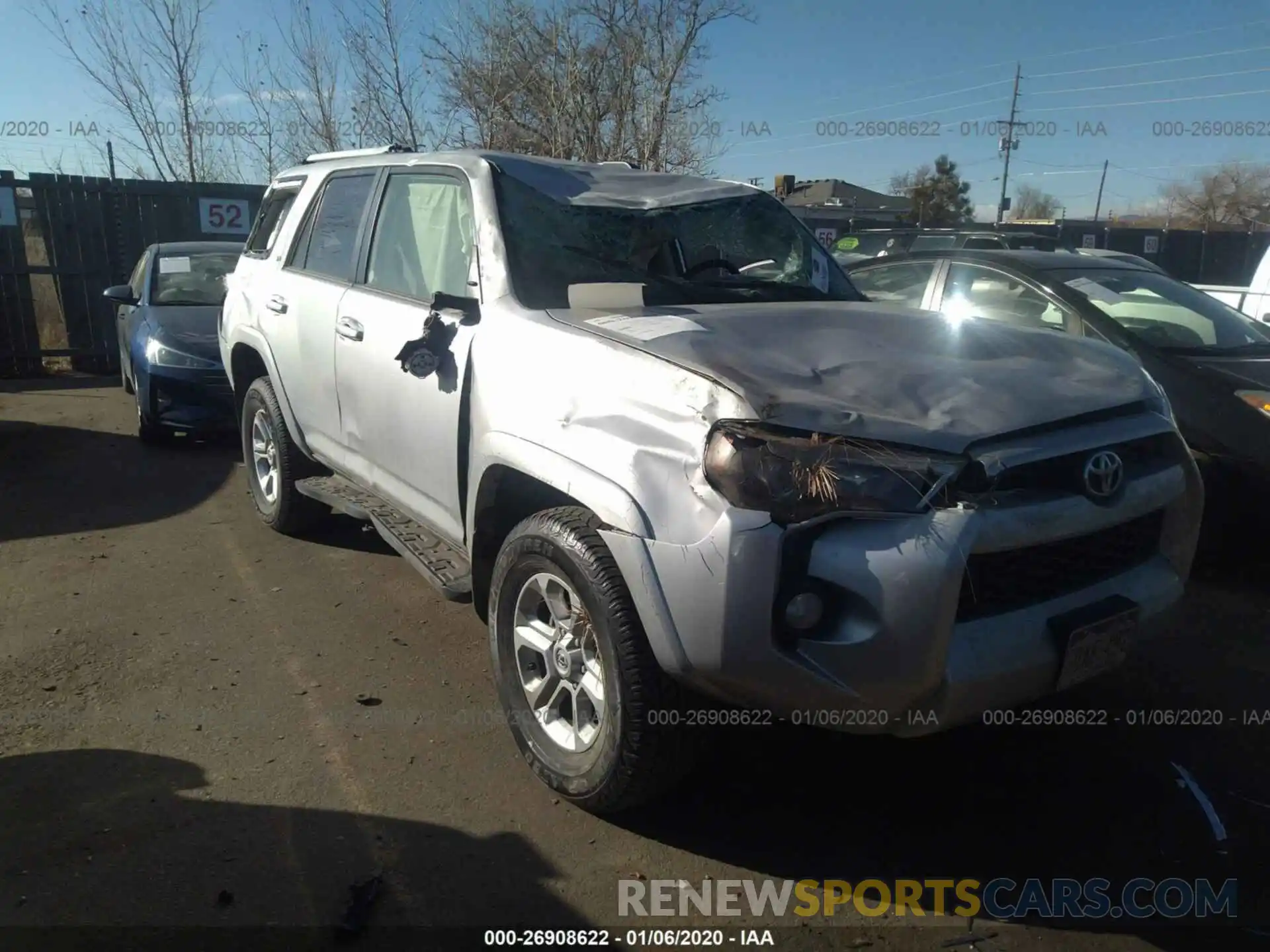 1 Photograph of a damaged car JTEBU5JR3K5663216 TOYOTA 4RUNNER 2019