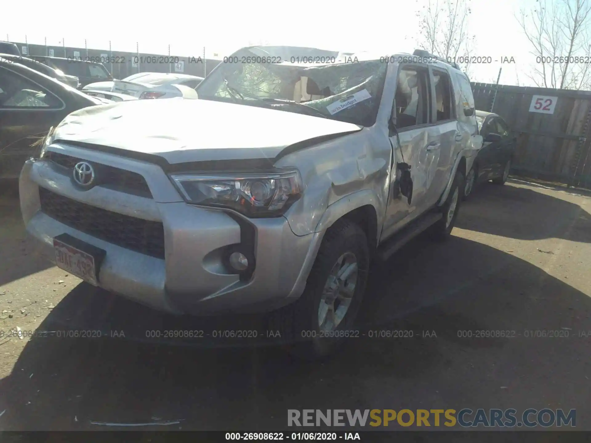 2 Photograph of a damaged car JTEBU5JR3K5663216 TOYOTA 4RUNNER 2019