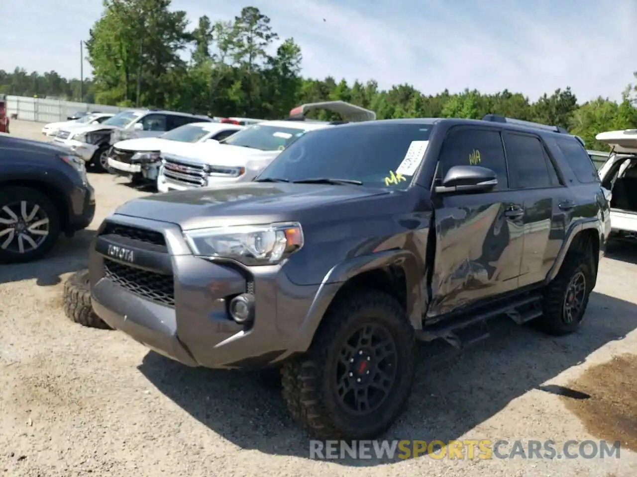 2 Photograph of a damaged car JTEBU5JR3K5729473 TOYOTA 4RUNNER 2019