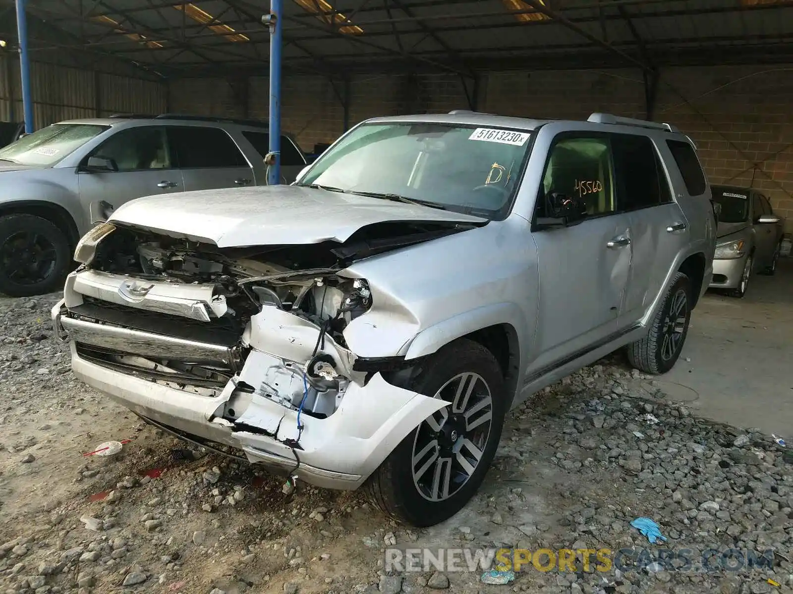 2 Photograph of a damaged car JTEBU5JR4K5652371 TOYOTA 4RUNNER 2019