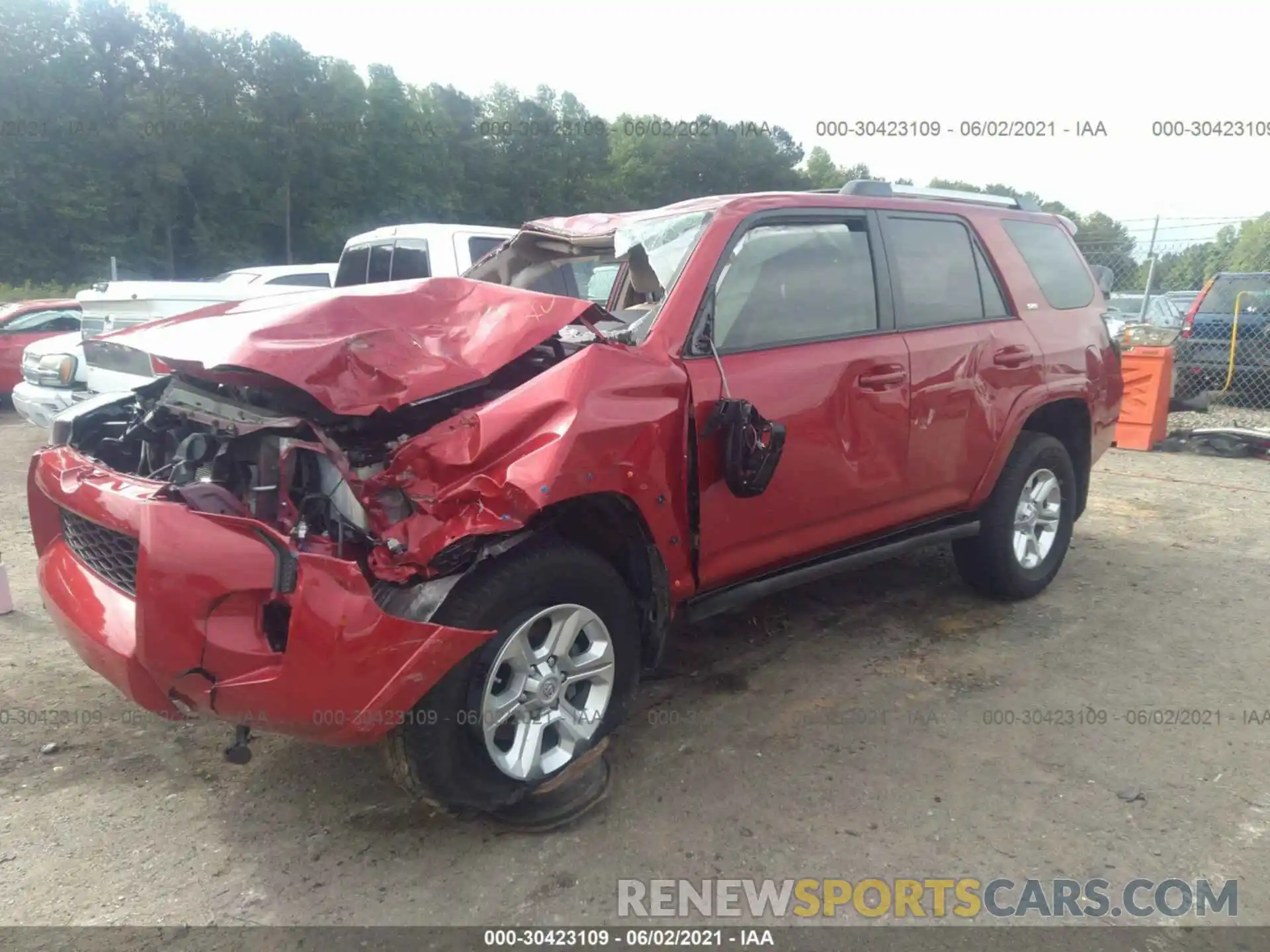 2 Photograph of a damaged car JTEBU5JR4K5713511 TOYOTA 4RUNNER 2019