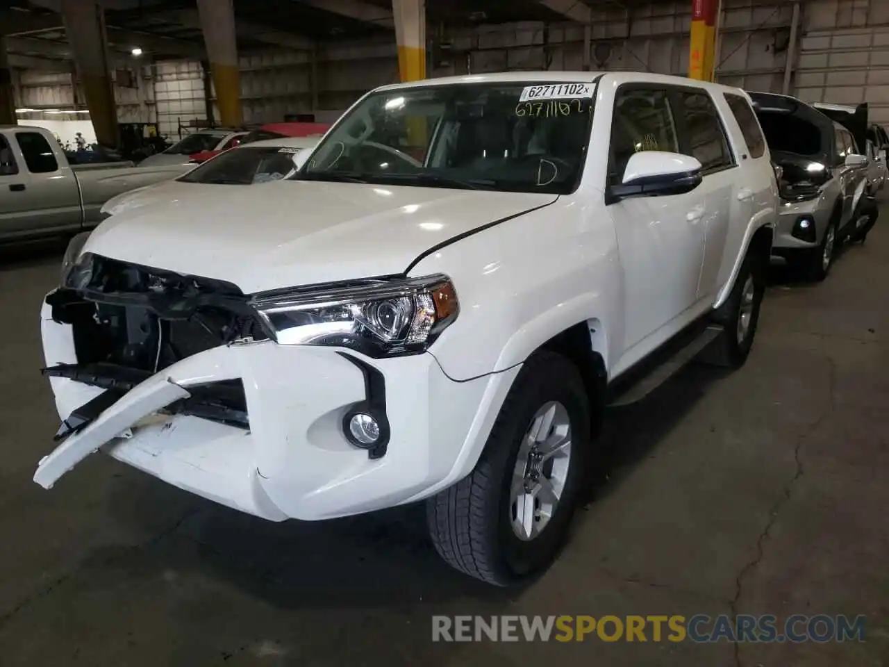 2 Photograph of a damaged car JTEBU5JR5K5696556 TOYOTA 4RUNNER 2019