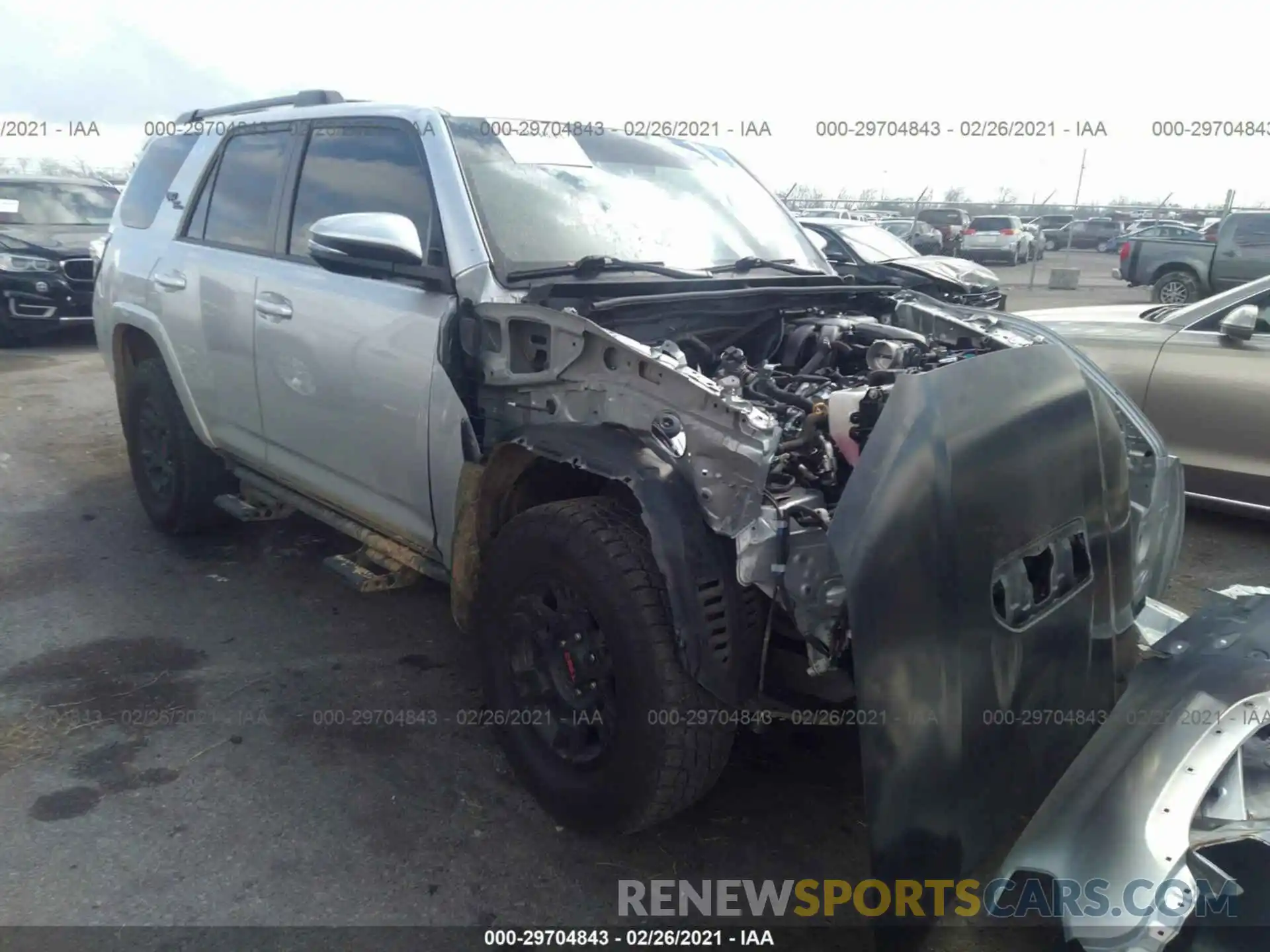 1 Photograph of a damaged car JTEBU5JR5K5727658 TOYOTA 4RUNNER 2019