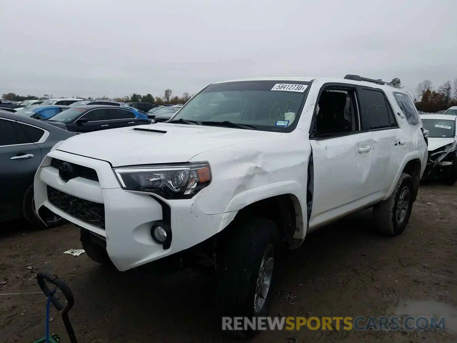 2 Photograph of a damaged car JTEBU5JR6K5610719 TOYOTA 4RUNNER 2019