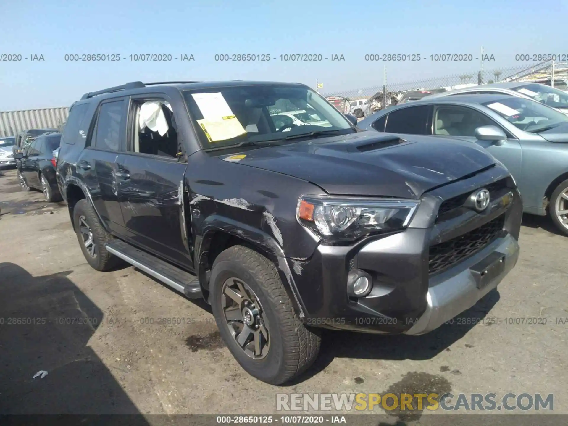 1 Photograph of a damaged car JTEBU5JR7K5643308 TOYOTA 4RUNNER 2019