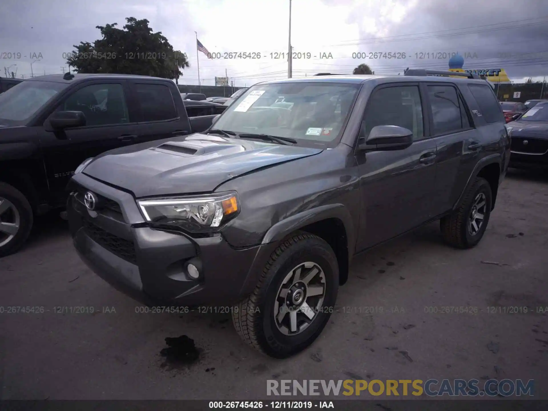 2 Photograph of a damaged car JTEBU5JR7K5668015 TOYOTA 4RUNNER 2019