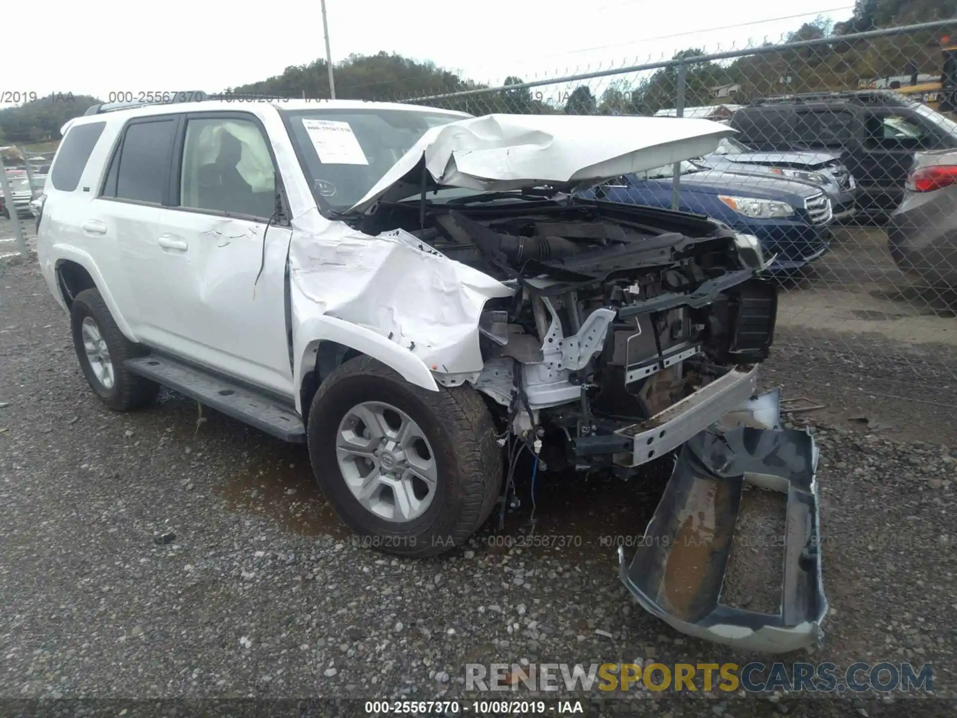 1 Photograph of a damaged car JTEBU5JR7K5694727 TOYOTA 4RUNNER 2019