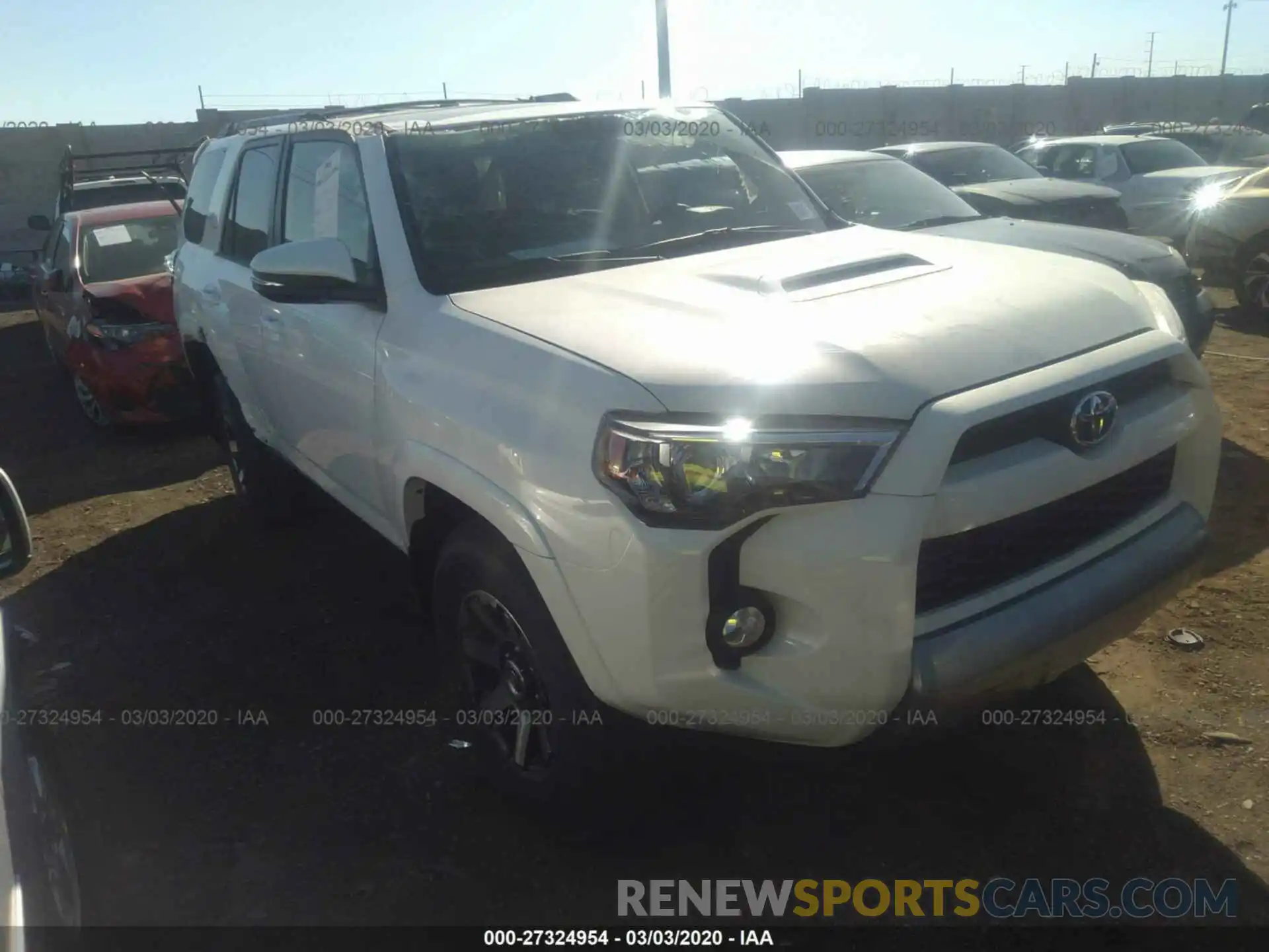 1 Photograph of a damaged car JTEBU5JR7K5716466 TOYOTA 4RUNNER 2019