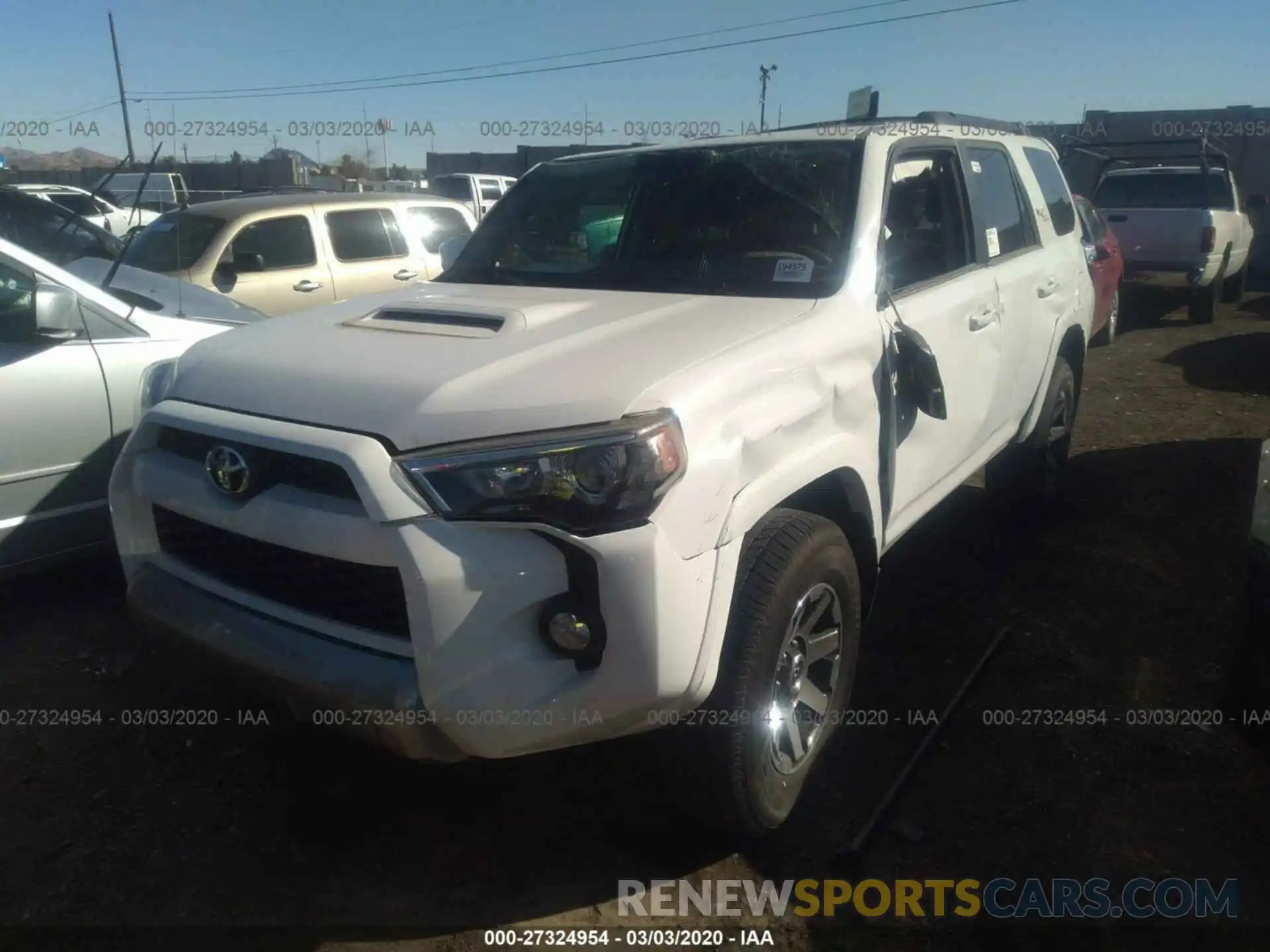 2 Photograph of a damaged car JTEBU5JR7K5716466 TOYOTA 4RUNNER 2019