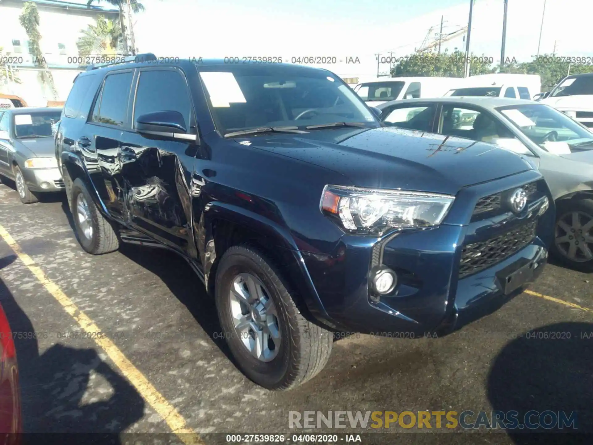 1 Photograph of a damaged car JTEBU5JR8K5615954 TOYOTA 4RUNNER 2019