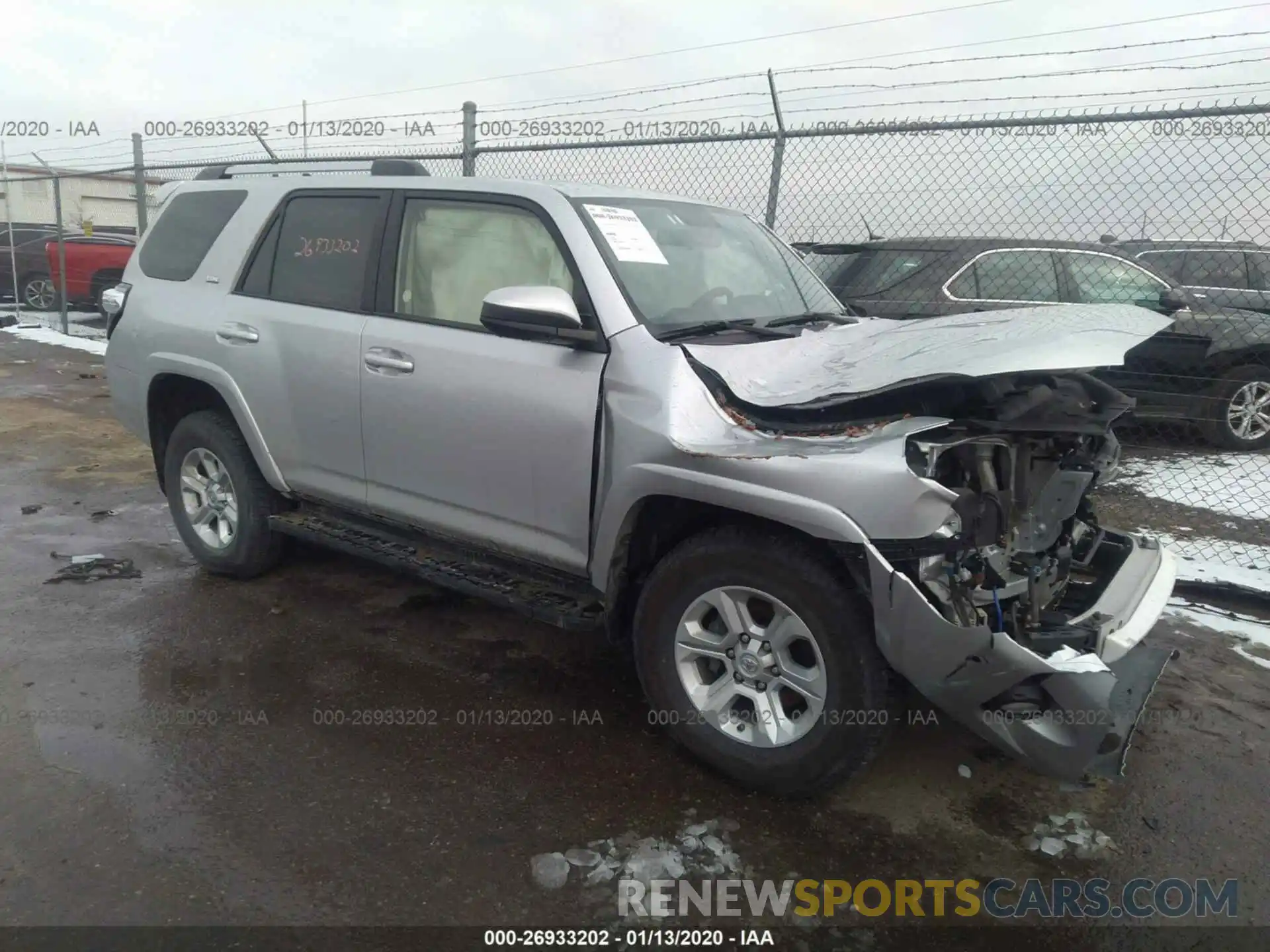 1 Photograph of a damaged car JTEBU5JR8K5634472 TOYOTA 4RUNNER 2019