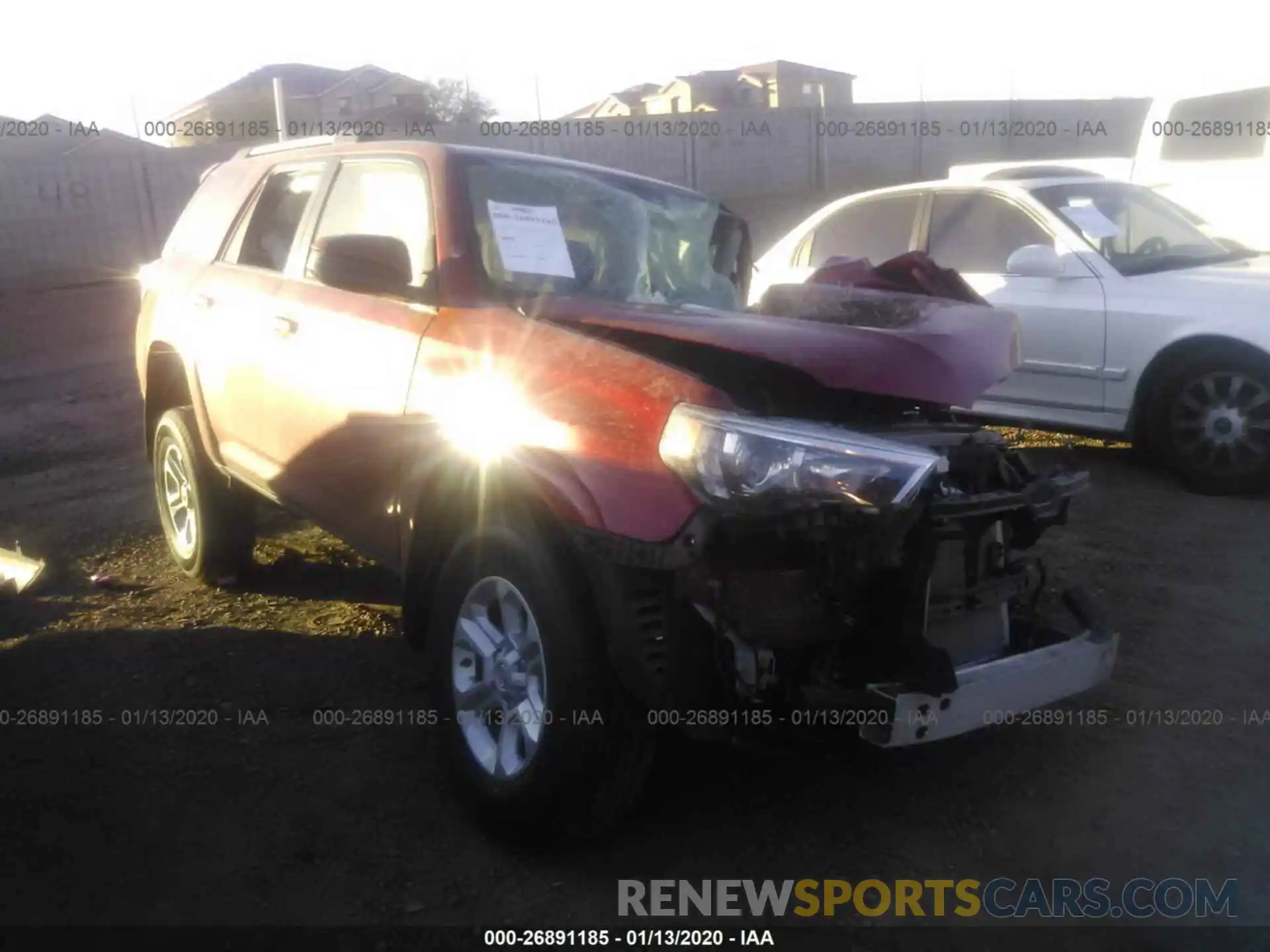 1 Photograph of a damaged car JTEBU5JR8K5667620 TOYOTA 4RUNNER 2019