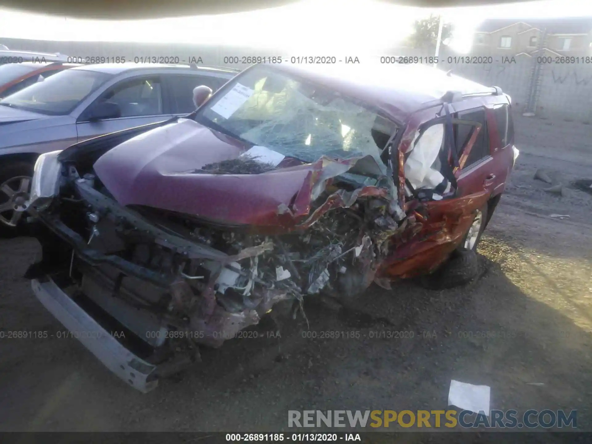 2 Photograph of a damaged car JTEBU5JR8K5667620 TOYOTA 4RUNNER 2019