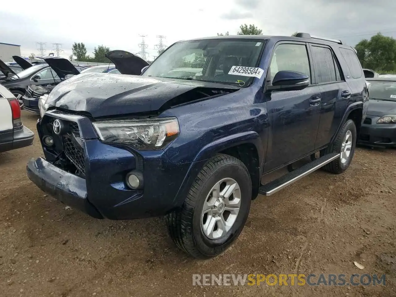 1 Photograph of a damaged car JTEBU5JR8K5670825 TOYOTA 4RUNNER 2019