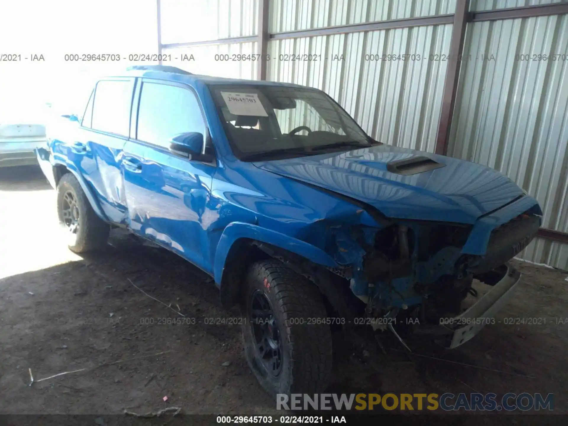 1 Photograph of a damaged car JTEBU5JR8K5701846 TOYOTA 4RUNNER 2019