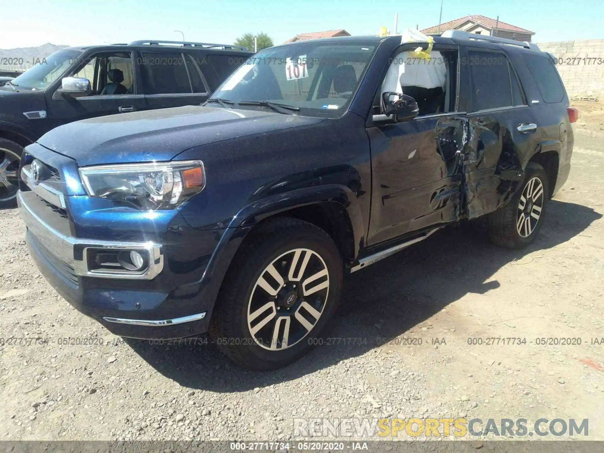 2 Photograph of a damaged car JTEBU5JR8K5713401 TOYOTA 4RUNNER 2019