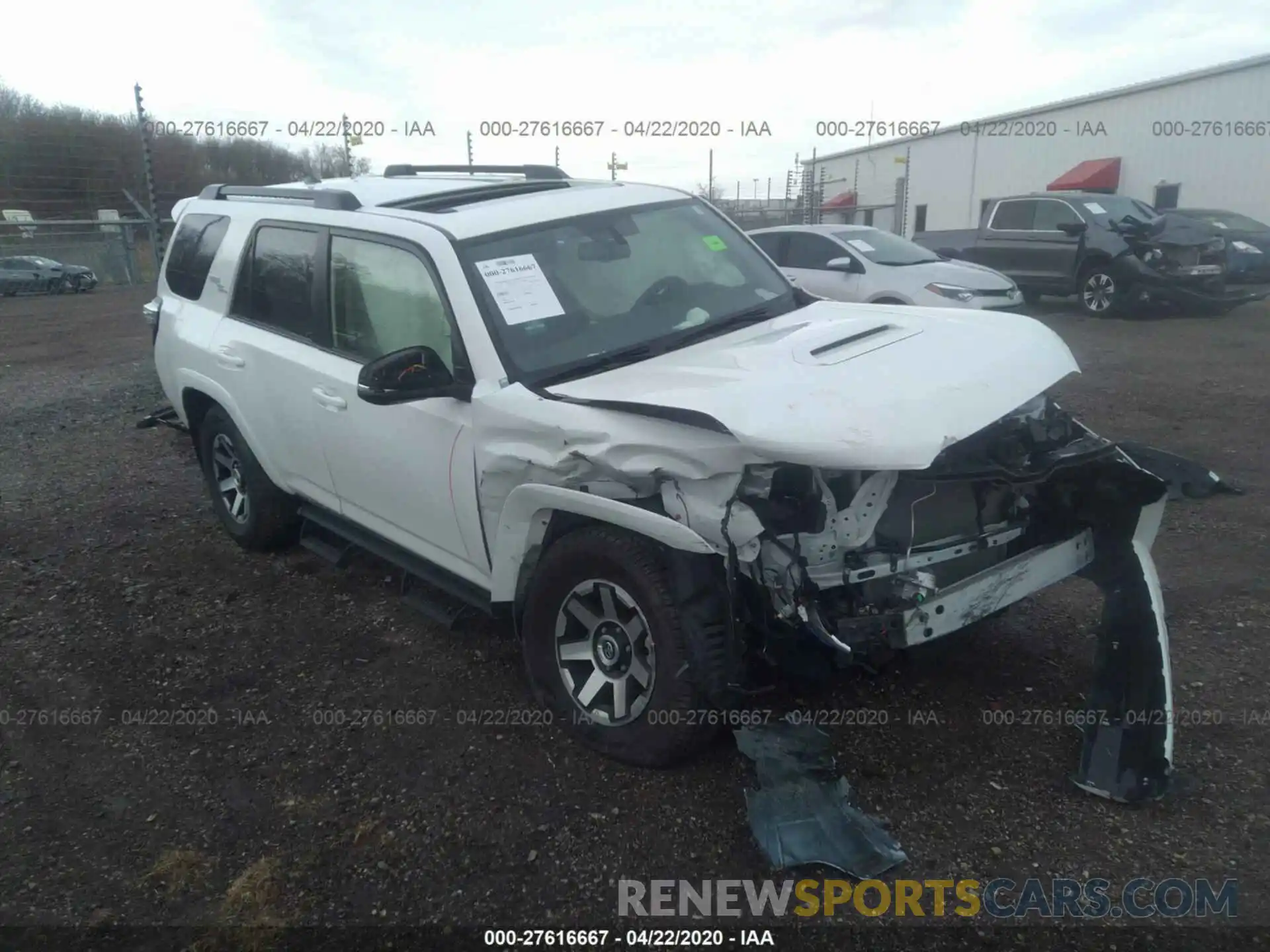 1 Photograph of a damaged car JTEBU5JR8K5723880 TOYOTA 4RUNNER 2019