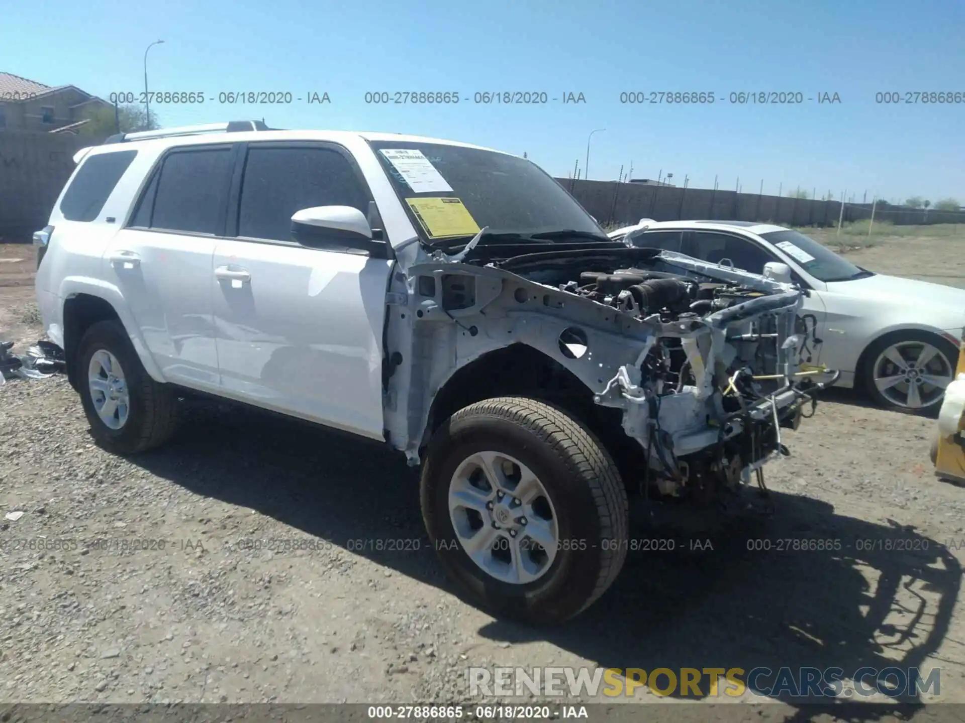 1 Photograph of a damaged car JTEBU5JR9K5707400 TOYOTA 4RUNNER 2019