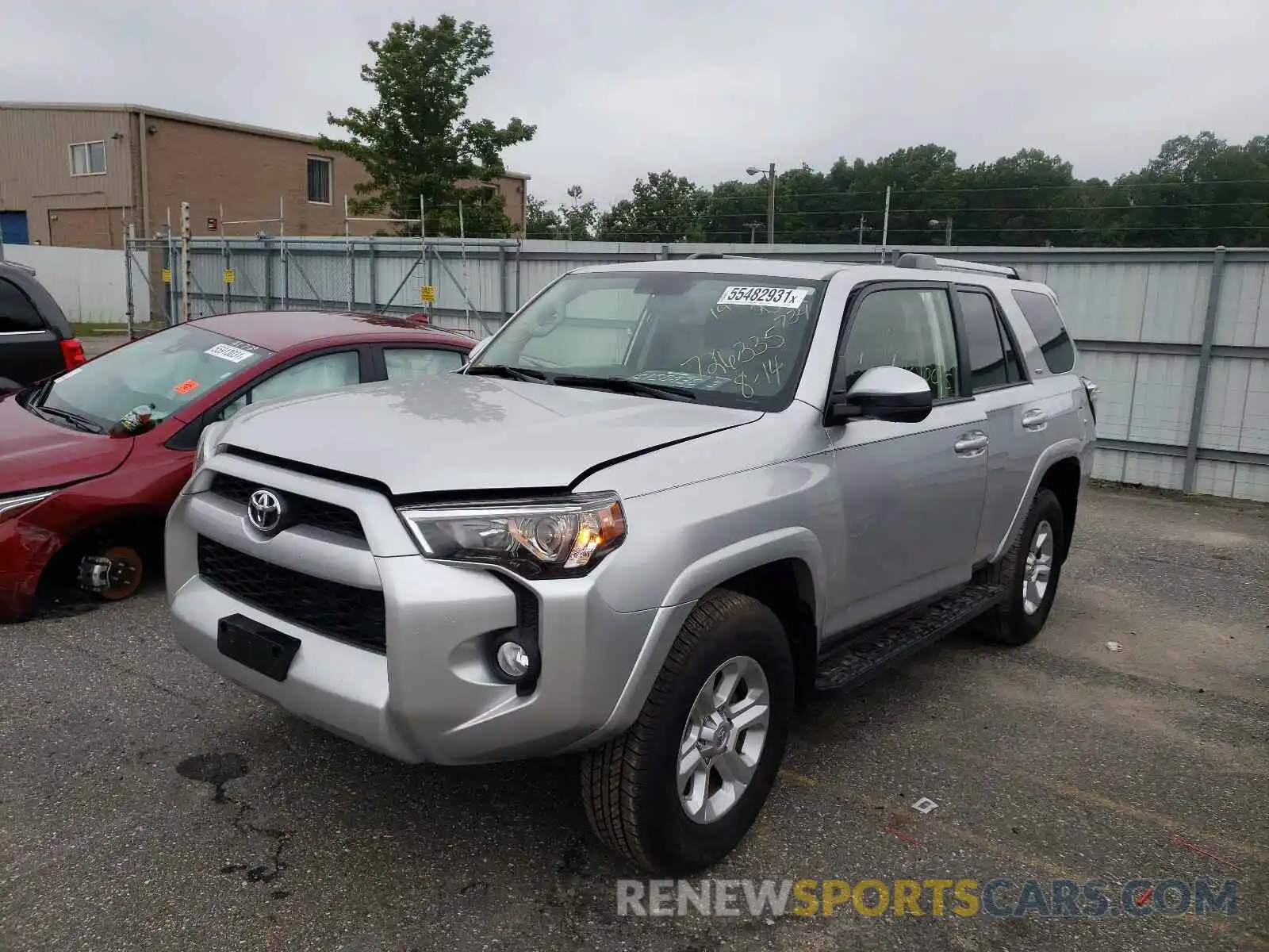 2 Photograph of a damaged car JTEBU5JR9K5726335 TOYOTA 4RUNNER 2019