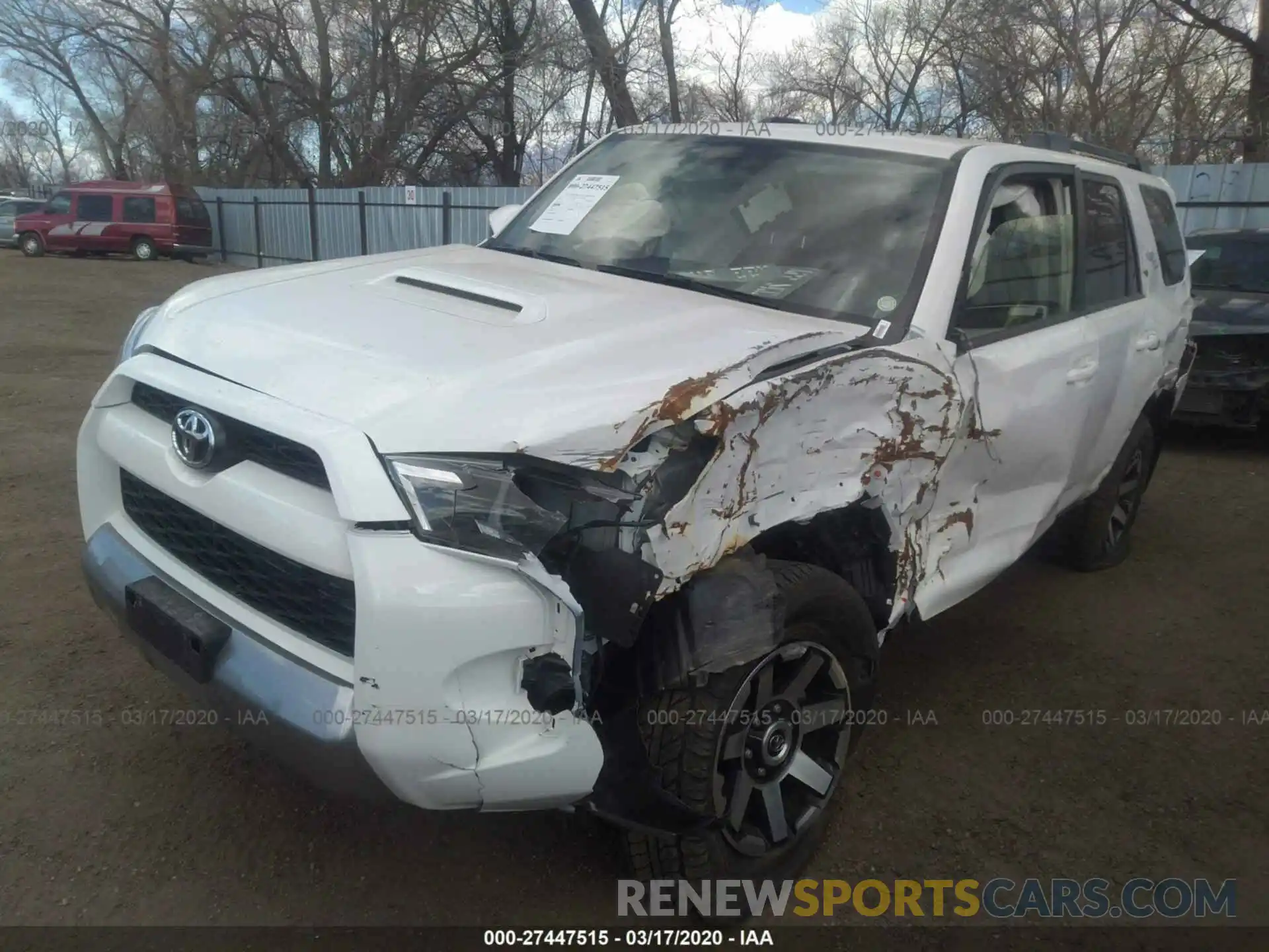 2 Photograph of a damaged car JTEBU5JR9K5732345 TOYOTA 4RUNNER 2019